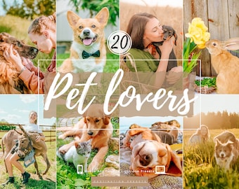 20 PET LOVERS Lightroom Mobile Presets Dog Cat Presets Bright Outdoor Presets for Instagram Blogger Landscape Nature Presets Animal Presets