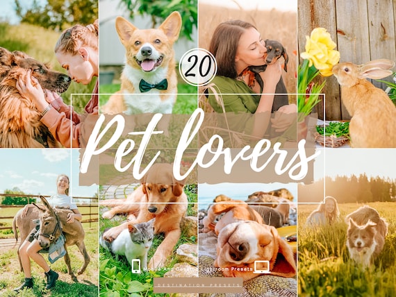 20 PET LOVERS Lightroom Mobile Presets Dog Cat Presets Bright Outdoor Presets for Instagram Blogger Landscape Nature Presets Animal Presets