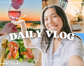 10 DAGELIJKSE VLOG Lightroom-presets, esthetische blogger-presets, natuurlijk fotofilter, heldere presets voor Instagram-influencer, reispresets