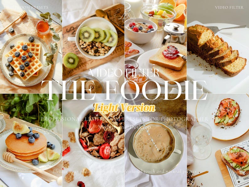 Foodle Bundle LUTs - Professional Video Color Grading Filters for Vibrant Food Videos and Photos | Instant Download