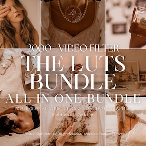 2000+ LUTS Video Filter Bundle, Aesthetic Filter for Instagram Influencer, Video Color Grading for Blogger, Premiere Pro, Reel Video Editing