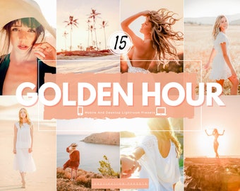 15 SUNSET Presets Lightroom Mobile, Golden Hour Preset for Instagram Influencer, Summer Presets, Travel Blogger Preset, Bright Beach Preset