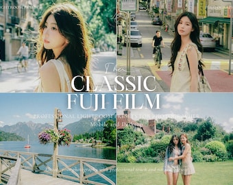 10 Fujifilm Lightroom Presets, Cinematic Summer Filter, Travel Presets For Instagram, Retro Vintage Aesthetic Camera, Analog Photo Filter