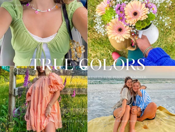 10 NATURAL COLOR Lightroom Presets, True To Color Preset, Bright Presets, Summer Aesthetic Presets, Outdoor Presets, Bright Blogger Presets