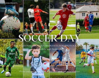 10 SOCCER Lightroom Presets, Football Presets, Best Sport presets, Vibrant Athlete presets, Natural Presets for Outdoor, Sports Photography