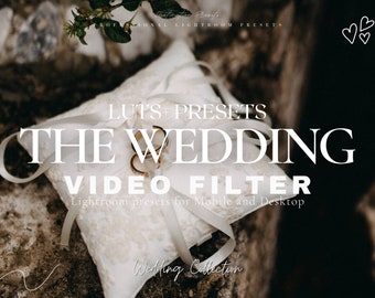 600+ bruiloft LUT's Kleurgradatie, video en foto voor mobiel en desktop, Adobe After Effects, Premiere Pro, Da Vinci, Final Cut, Moody-filter