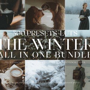500+ WINTER CHRISTMAS Presets Bundle, Seasons Lightroom Presets, Holiday Presets, Moody Photo Filter, Cozy Presets, Mobile & Desktop