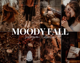 20 MOODY FALL Lightroom-voorinstellingen voor mobiel en desktop, donkere esthetische voorinstellingen voor Instagram, familiepresets herfst, humeurige voorinstellingen, herfstfilter