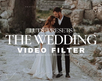 400+ Wedding LUTs Color Grading, Video und Foto für Mobile & Desktop, Adobe After Effects, Premiere Pro, Da Vinci, Final Cut, Moody Filter