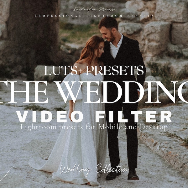 Oltre 400 LUT per matrimoni Color Grading, video e foto per dispositivi mobili e desktop, Adobe After Effects, Premiere Pro, Da Vinci, Final Cut, Moody Filter