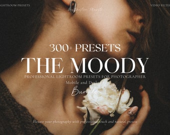 300+ DARK MOODY BUNDLE Lightroom, Dark Aesthetic Influencer Presets, Moody Instagram Filter, Earthy Presets, Mobile & Desktop Presets