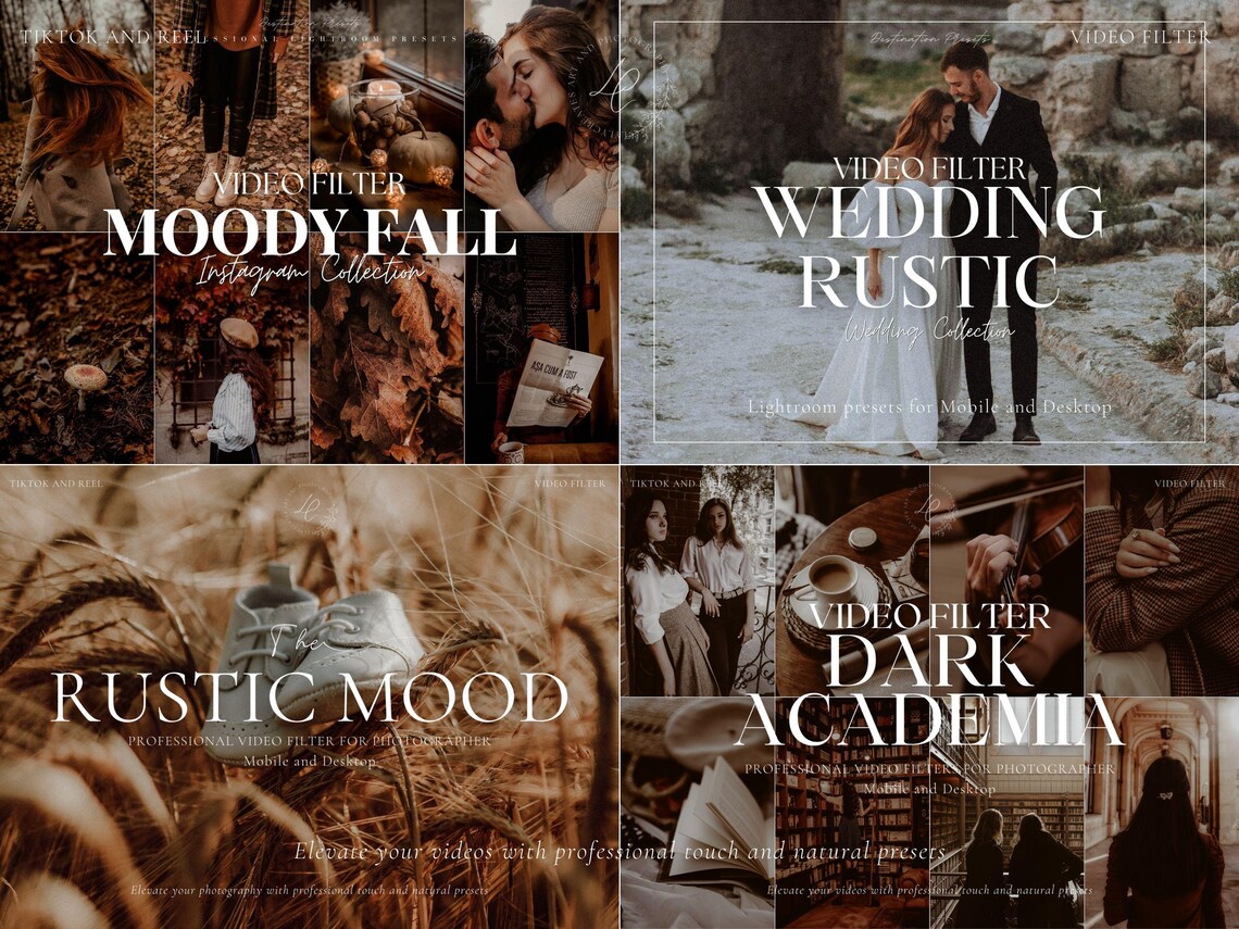 Rustic Picture Editing Examples 700+ MOODY LUTS Video Presets, Earthy Filter, Rustic Filter, Boho ...