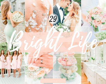 29 paramètres prédéfinis Lightroom pour mobile LUMINEUX Paramètres prédéfinis clairs et aérés Paramètres prédéfinis lumineux pour l&#39;extérieur Paramètres prédéfinis style de vie épuré Paramètres prédéfinis mariage