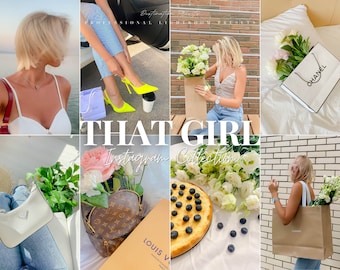 12 THAT GIRL Lightroom Mobile & Desktop Presets, Natural Filter for Instagram Influencer, Bright Outdoor Presets, Clean Aesthetic Preset