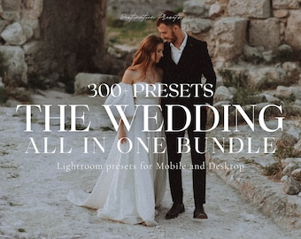 300+ WEDDING BUNDLE Lightroom Mobile & Desktop Presets,  Boho and Moody Presets, Light and Airy Wedding Presets, Professional Couple Presets