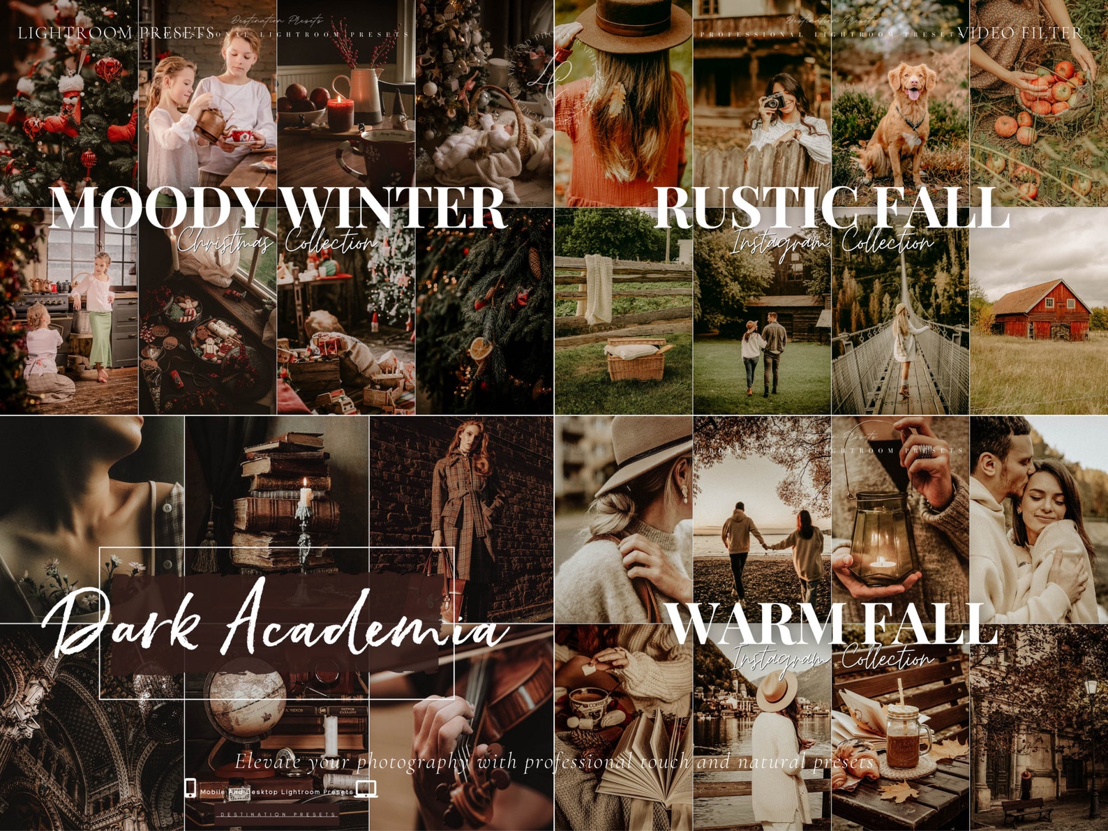Rustic Picture Editing Examples 300+ EARTHY LUTS Video Presets, Moody Rich Filter, Rustic Filter, Photo ...