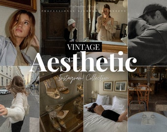 15 AESTHETIC Lightroom Mobile & Desktop Presets, Natural Instagram Filter, Natural Insta Feed, Film Aesthetic Preset, Vintage Grain Preset