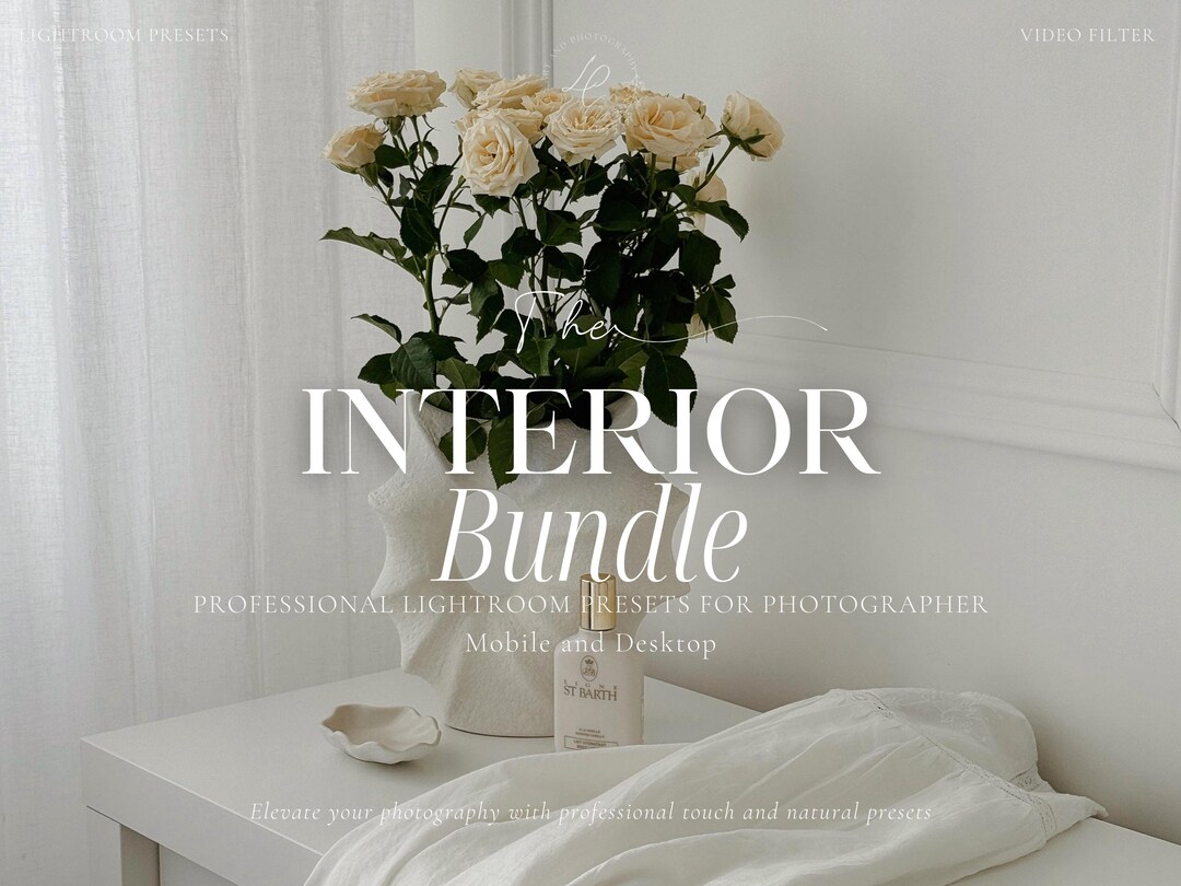 INTERIOR Lightroom Presets Bundle, Real Estate Presets, Bright Clean ...