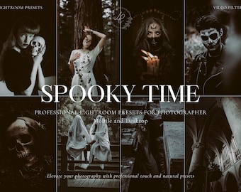 10 ajustes preestablecidos de temporada espeluznante, ajustes preestablecidos de Halloween, ajustes preestablecidos de otoño melancólico, ajustes preestablecidos de terror, filtro fotográfico de otoño, ajuste preestablecido oscuro, ajustes preestablecidos góticos