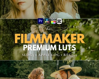 Filmmaker LUTs Bundle, Cinematic Color Grading LUTs for Sony S-Log3, Apple Log | Film Look Video LUTs for iPhone, CapCut, Premiere Pro
