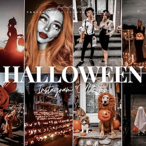 20 HALLOWEEN Lightroom-presets enge pompoen preset horror herfst preset donkere humeurig preset Spooky preset zwarte herfst preset familie presets