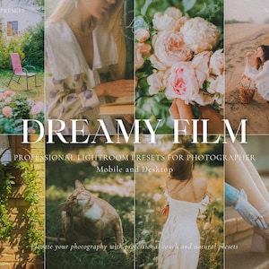 15 DREAMY FILM Lightroom Presets, Cinematic presets for Instagram, Retro Nostalgia presets, Aesthetic presets, Movie Preset, Glow Presets