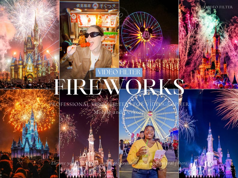 250 THEME PARK Luts Video Filter Bundle, Magical Filters for Instagram, Natural and Clean Filters, Video Color Grading, Premiere Pro