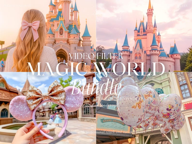 250 THEME PARK Luts Video Filter Bundle, Magical Filters for Instagram, Natural and Clean Filters, Video Color Grading, Premiere Pro
