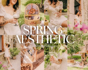 10 SPRING AESTHETIC Lightroom Mobile & Desktop Presets, Soft Warm Filter for Instagram, Natural Presets for Blogger, Vibrant Bright Preset