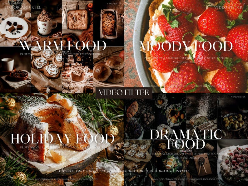 Foodle Bundle LUTs - Professional Video Color Grading Filters for Vibrant Food Videos and Photos | Instant Download
