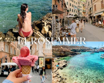 10 EUROPEAN SUMMER Lightroom Presets, Travel Presets For Instagram, Bright Presets, Beach Aesthetic Presets for Blogger, Natural and Vibrant