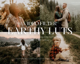 300+ EARTHY LUTS Video Presets, Moody Rich Filter, Rustic Filter, Photo and Video Color Grading, Premiere Pro, Final Cut Pro, Video Editing