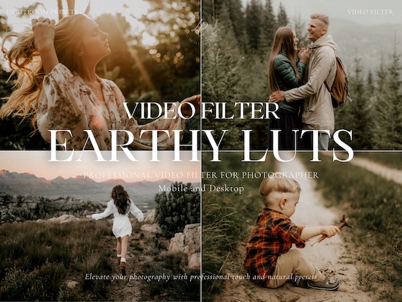 300+ EARTHY LUTS Video Presets, Moody Rich Filter, Rustic Filter, Photo and Video Color Grading, Premiere Pro, Final Cut Pro, Video Editing