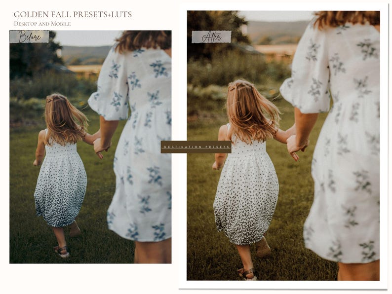 10 GOLDEN FALL Lightroom Presets, Warm Presets, Cozy Fall Presets, Boho ...