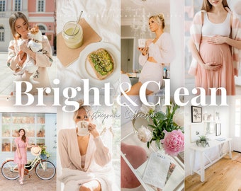 22 LIGHT AND AIRY Lightroom Mobile & Desktop Presets, Bright Clean Instagram Presets, Natural Photo Filter, Aesthetic Preset for Influencer