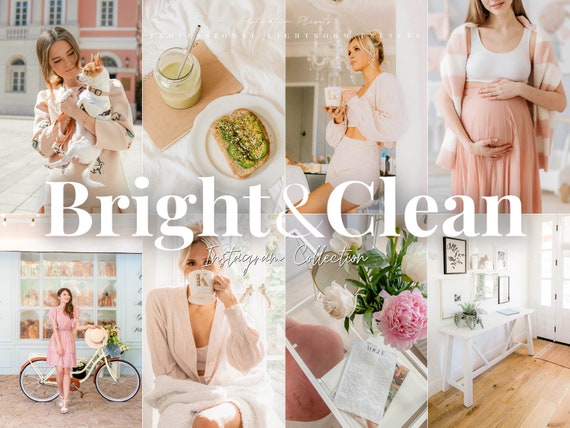 22 LIGHT AND AIRY Lightroom Mobile & Desktop Presets, Bright Clean Instagram Presets, Natural Photo Filter, Aesthetic Preset for Influencer