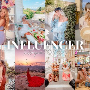 20 INFLUENCER Lightroom Mobile & Desktop Presets, Natural Presets for Instagram Blogger, Bright Filter for Influencer, Travel Presets