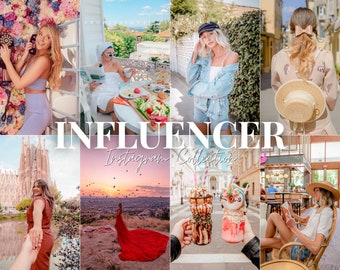 20 INFLUENCER Lightroom Mobile & Desktop Presets, Natural Presets for Instagram Blogger, Bright Filter for Influencer, Travel Presets