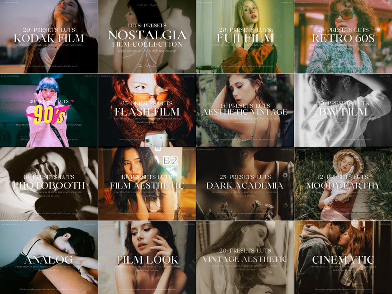600+ FILM LUTS Video Presets, CINEMATIC Film Video Filter, Photo and Video Color Grading, Premiere Pro, Final Cut Pro, Video Editing