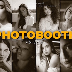 15 preset PHOTOBOOTH Lightroom Mobile e desktop, preset Polaroid Influencer, preset film estetici vintage, preset grana retrò