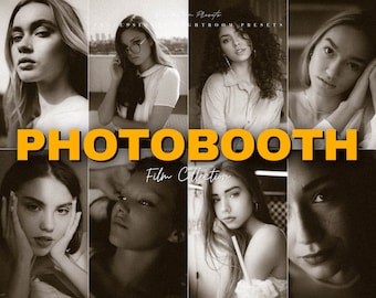 15 PHOTOBOOTH Lightroom Mobile & Desktop Presets, Film Look Filter, Retro Aesthetic Presets, BW Influencer Presets, Sepia Filter