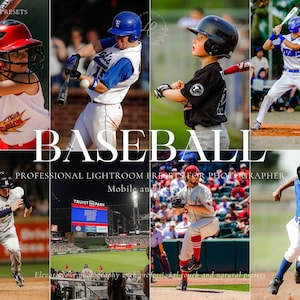 10 BASEBALL Lightroom Presets, Game Presets, Best Sport Presets, Athletes Presets, Outdoor Presets, Soccers Presets, Sports Photography