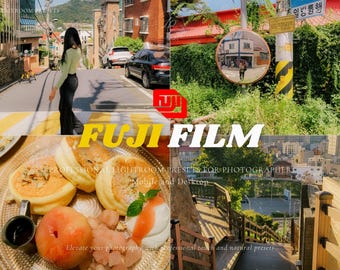 15 Fuji Film Lightroom Presets – Vintage Digicam Look, Analog Film Filter, Mobile & Desktop