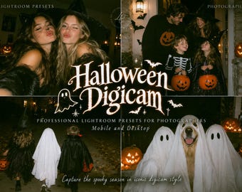 Halloween Lightroom Presets, Digicam Moody Photo Filters for Mobile & Desktop