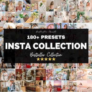BUNDLE 180 INSTAGRAM COLLECTION Lightroom Presets for Mobile & Desktop, Blogger Presets for Instagram, Influencer Presets, Natural Presets