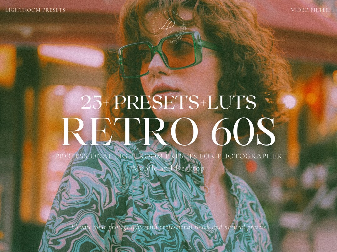 25 RETRO FILM Video Filter and Lightroom Presets, 60s Vintage Film ...