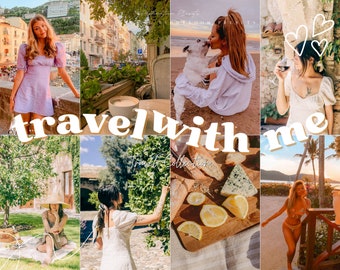 25 SUMMER TRAVEL Lightroom Mobile & Desktop Presets, Natural Instagram Influencer Presets, Aesthetic Blogger Presets, Summer Beach Preset