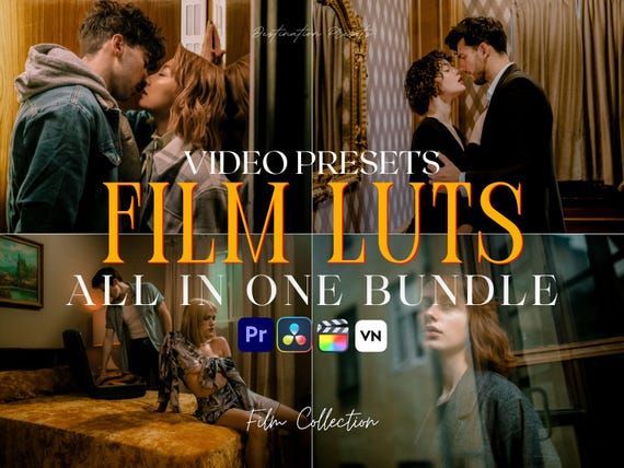 600+ FILM LUTS Video Presets, CINEMATIC Film Video Filter, Photo and Video Color Grading, Premiere Pro, Final Cut Pro, Video Editing