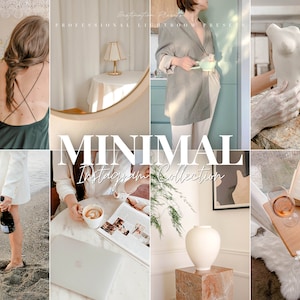 12 MINIMAL Lightroom Mobile & Desktop Presets, Natural Clean Filter for Instagram Influencer, Aesthetic Presets for Blogger, Trendy Presets