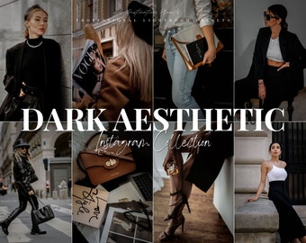 13 DARK AESTHETIC Lightroom Mobile & Desktop Presets, Influencer Presets for Instagram, Minimal Filter, Natural Presets, Dark Feed Blogger